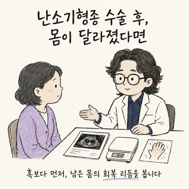 난소기형종 수술 후 비잔정 복용 해야 할까  | 인천 송도 난소기형종