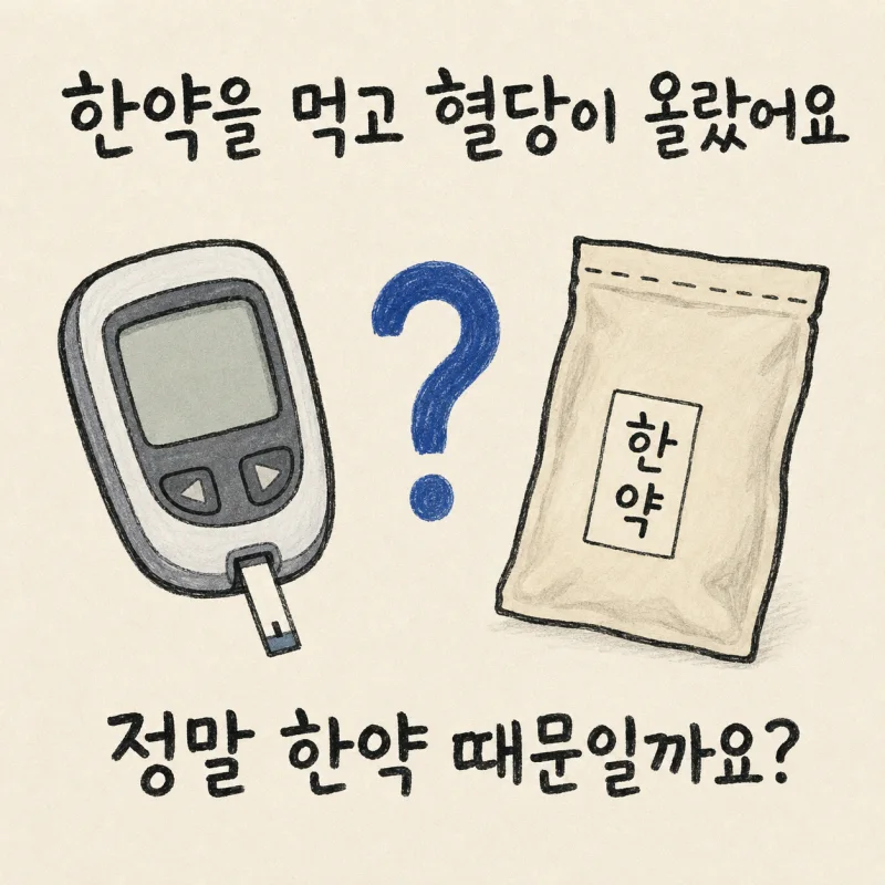 한약을 먹고 혈당이 올랐어요, 정말 한약 때문일까요?