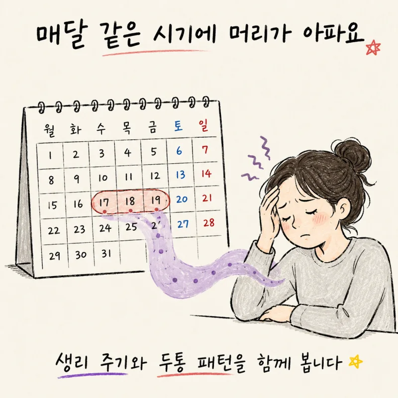 인천 송도 생리두통 호르몬성 두통 · 월경성 편두통
