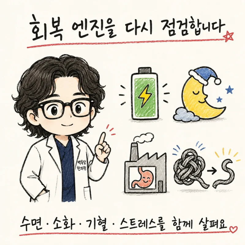 검사에서 큰 이상이 없어도 피곤할 수 있어요