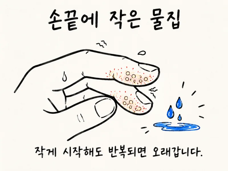 인천 송도 한포진 · 수포성 습진 · 손 습진