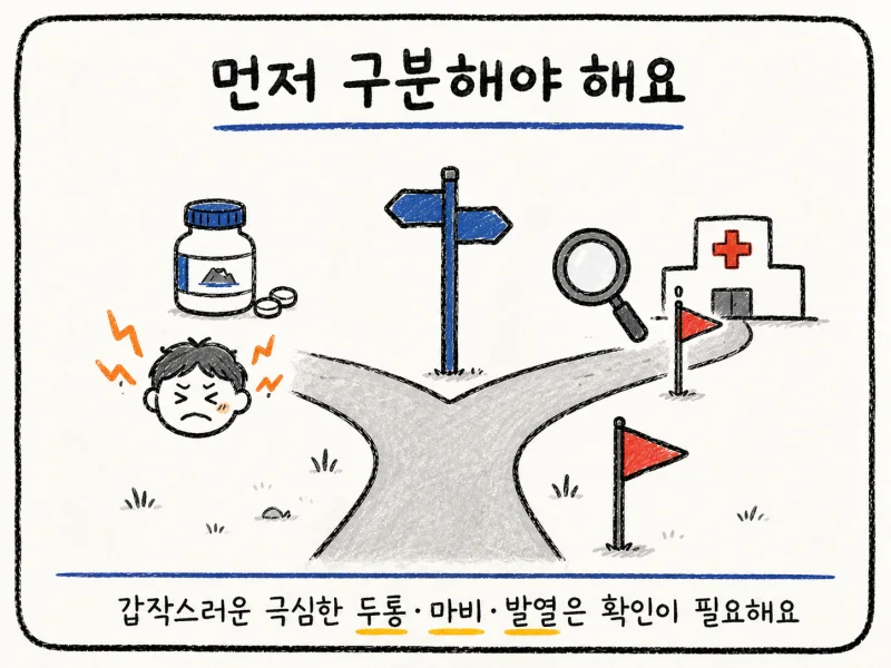 검사에서 큰 이상이 없어도 아플 수 있어요