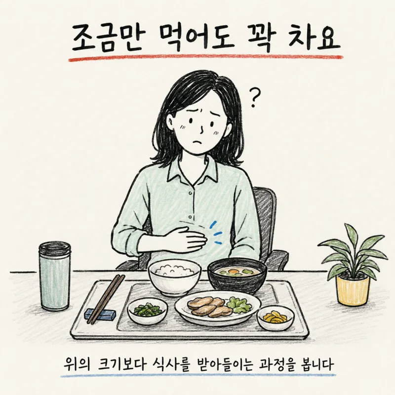 조금만 먹어도 배부르고 오래 더부룩하다면 | 인천 송도 소화불량