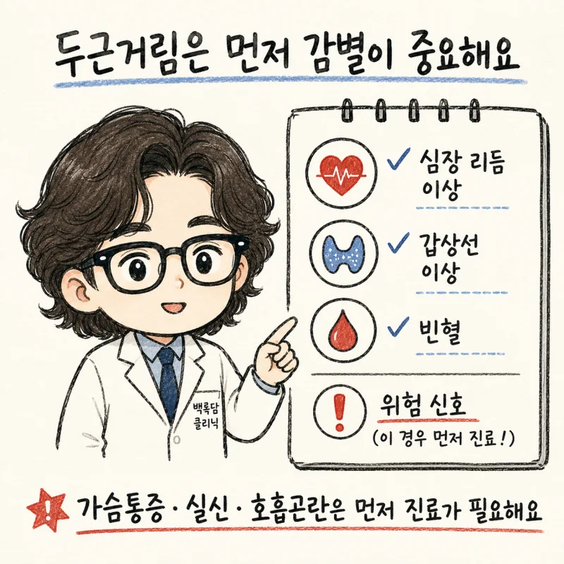 검사는 정상인데 왜 계속 두근거릴까요?