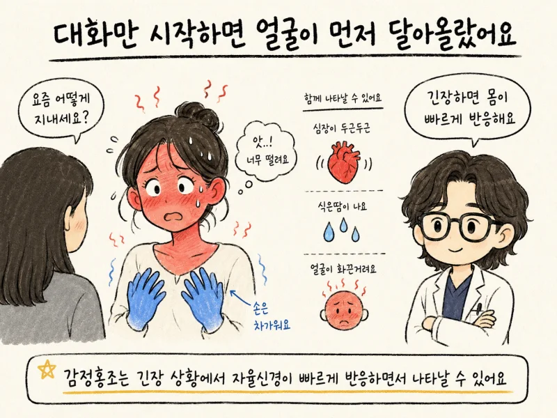 감정홍조, 두피·상체 열감, 손발 냉감이 함께 올 때 | 인천 송도 한의원
