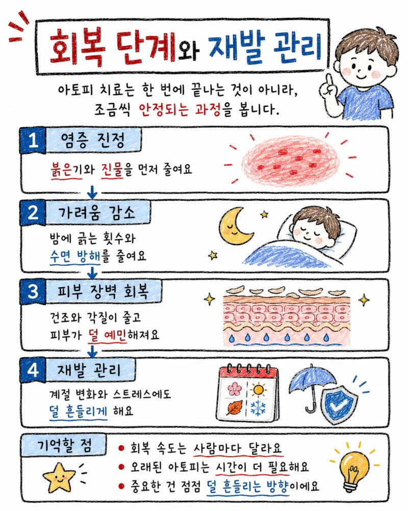 아토피 피부염 치료 단계별 경과