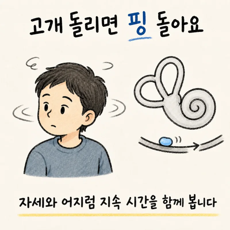 인천 송도 이석증 · 말초성 어지럼증 · 양성돌발성두위현훈(BPPV)