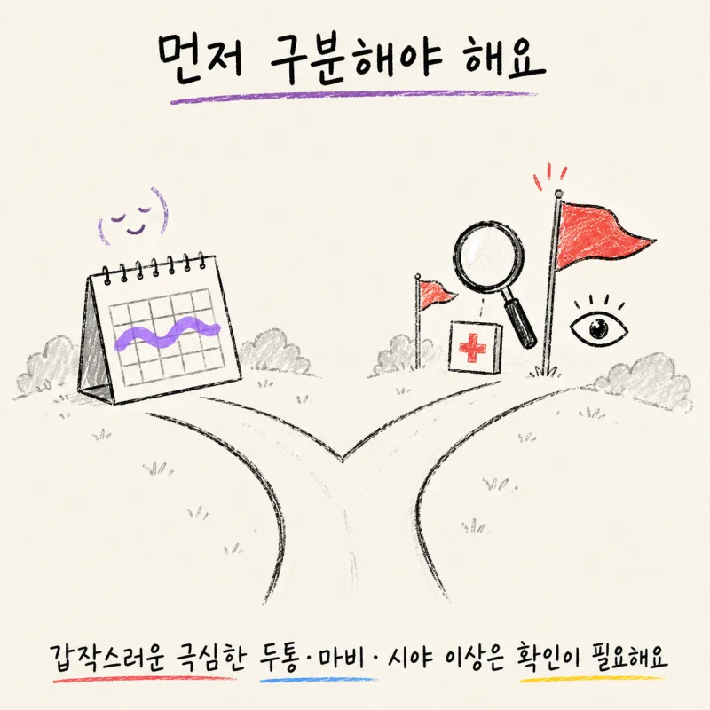 검사에서 큰 이상이 없어도 불편할 수 있어요